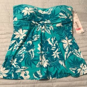 Strapless tankini swim top